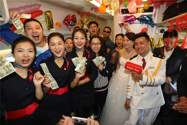 Fairy-tale ride: Couple takes train to wedding