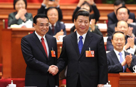 十二屆全國人大一次會(huì)議決定李克強(qiáng)為國務(wù)院總理