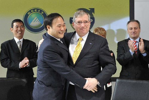 中國(guó)吉利與美國(guó)福特汽車公司簽收購(gòu)沃爾沃協(xié)議