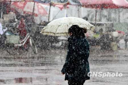 江蘇贛榆降下“三月雪”