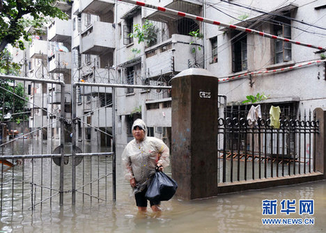 海口：持續降雨造成嚴重內澇(圖)