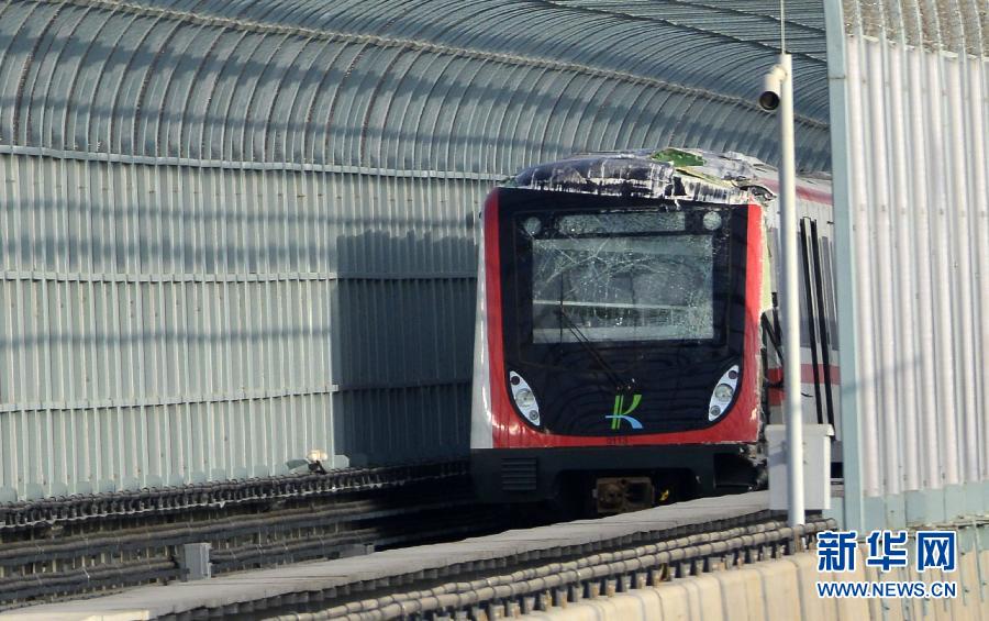 昆明地鐵南段列車試運行中發生脫軌事故