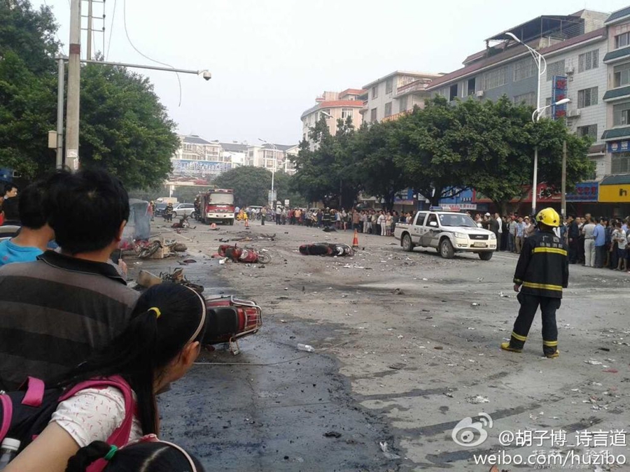 廣西桂林發(fā)生一起爆炸事故 疑有一人已經(jīng)死亡