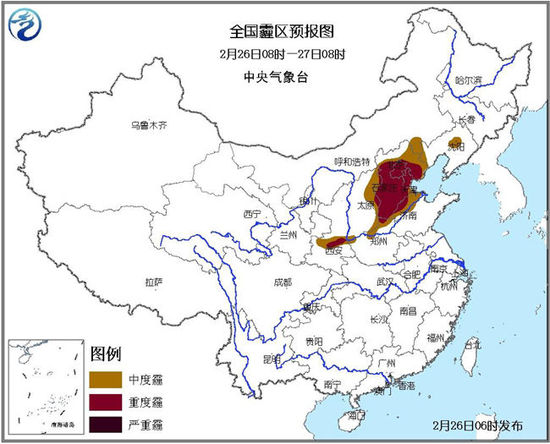 華北黃淮等地今日有霾 較強(qiáng)冷空氣將影響北方