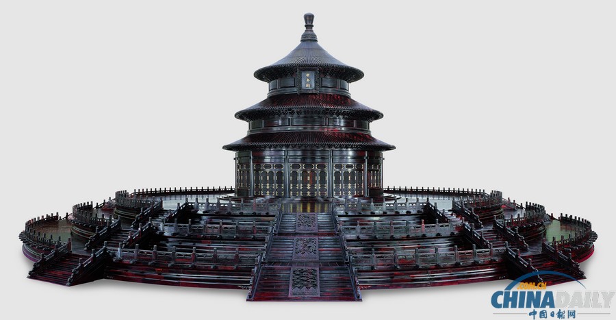 紫檀制天壇、安定門模型展在國家博物館隆重開幕