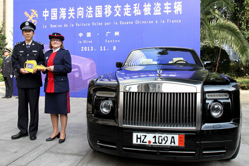 失竊轎車被海關查獲 中法國際司法合作輾轉歸還