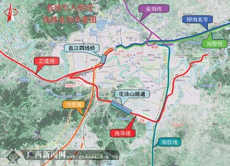 建設(shè)中廣西高鐵:鐵路樞紐牽引6條高鐵進(jìn)南寧