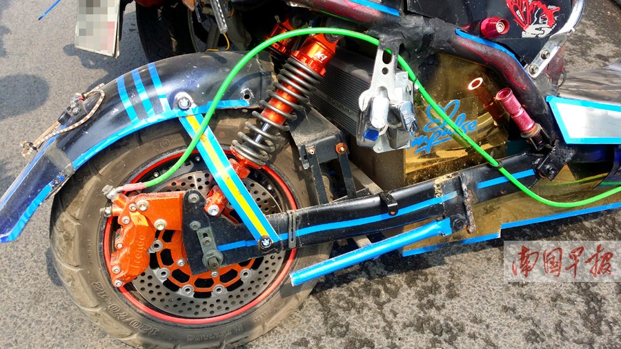 南寧查獲一非法改裝電動車 最高時速竟達120公里
