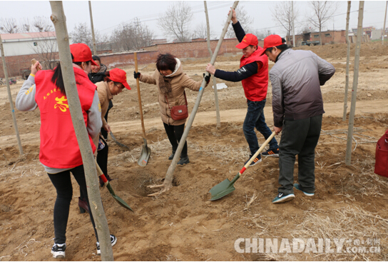 愛心志愿者義務植樹150顆 播下希望種子共建幸福林