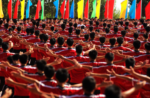 萬(wàn)名少林小子獻(xiàn)藝中國(guó)文化遺產(chǎn)日
