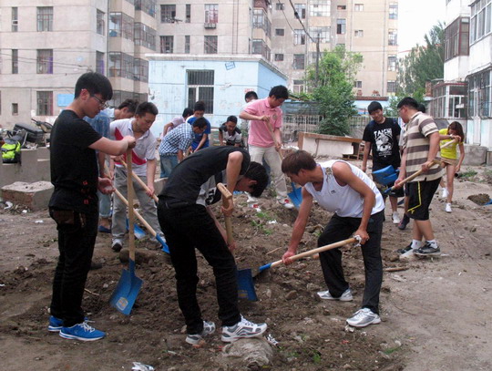 齊齊哈爾高校學生進社區(qū) 志愿服務暖人心