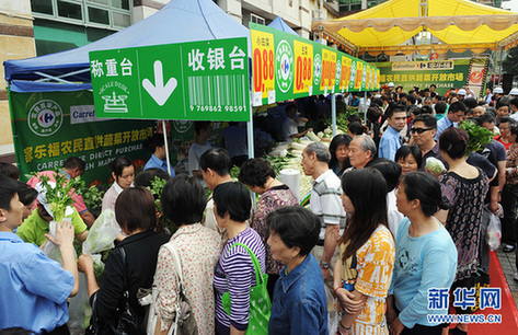 全國(guó)各地農(nóng)超對(duì)接救助“賣難”菜農(nóng)