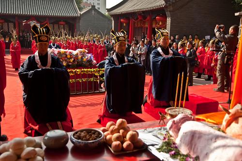 長春文廟舉行祭孔大典紀念孔子誕辰2562周年