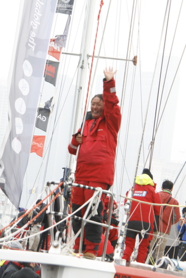 克利伯環球帆船賽“青島號”回歸母港 青島姑娘宋坤挑戰自我