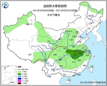 未來三天較強(qiáng)冷空氣影響大部地區(qū) 中東部有雨雪[圖]
