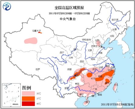 南方大部持續(xù)高溫 川陜局地將有大暴雨