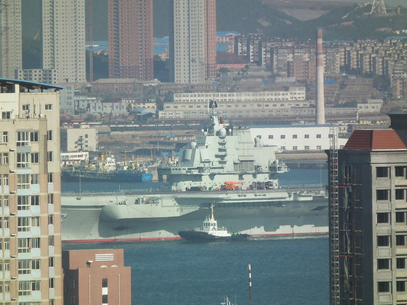 中國海軍遼寧號航母結束首航返回駐地