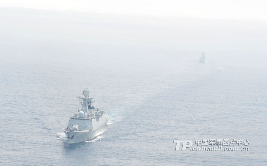 中俄聯合軍演 我軍直-9與俄巡洋艦并肩反潛