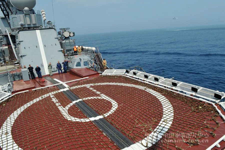 中俄聯合軍演 我軍直-9與俄巡洋艦并肩反潛