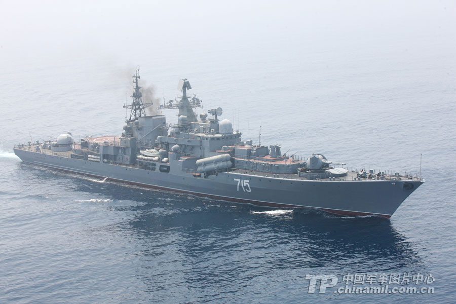 中俄聯合軍演 我軍直-9與俄巡洋艦并肩反潛