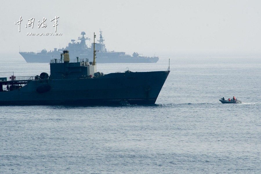 中俄聯合軍演 我軍直-9與俄巡洋艦并肩反潛