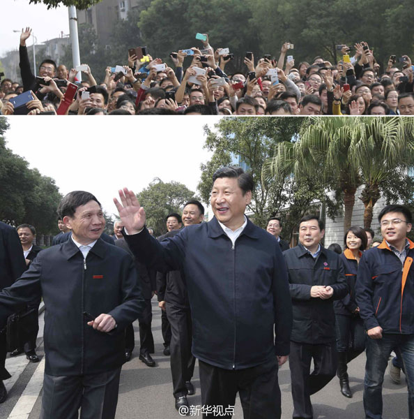 習近平“現身”中南大學 大學生歡呼雀躍