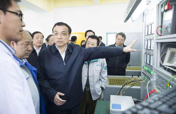 李克強(qiáng)考察沈陽企業(yè)：關(guān)心治霾技術(shù) 建議給科技人員股權(quán)