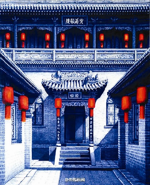 展現山西美景 臨汾小伙圓珠筆畫走紅網絡