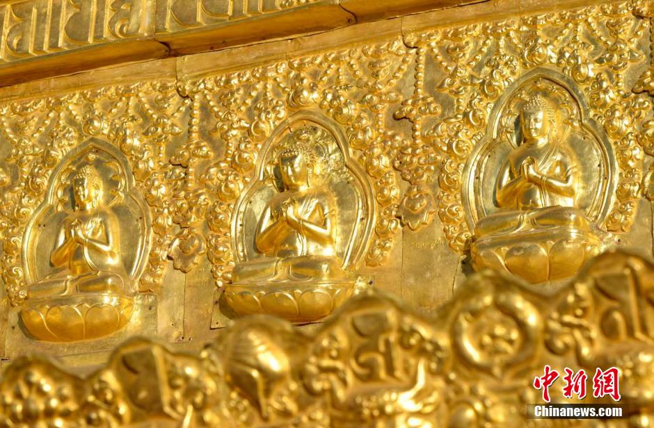 西藏大昭寺史上最大規模金頂維修竣工