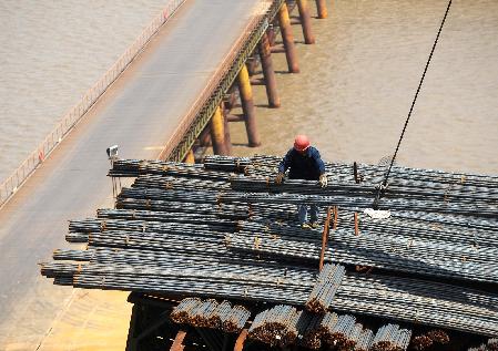 杭州灣上第二座跨海大橋——嘉紹跨海大橋建設進度過半