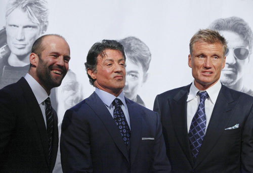 Sylvester Stallone poses for photocall promoting movie 