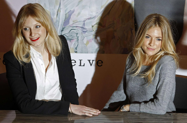 Sienna Miller and her sister Savannah at the launch of their new collection