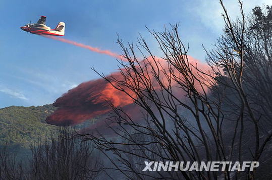 法國(guó)科西嘉島發(fā)生山火