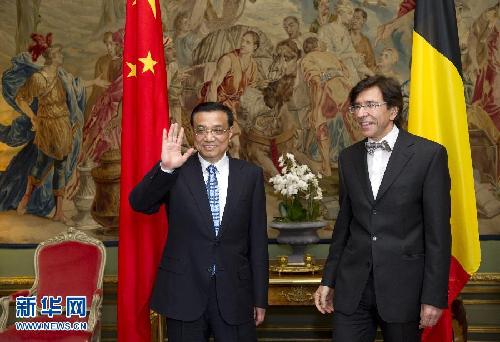 李克強與比利時首相迪呂波舉行會談