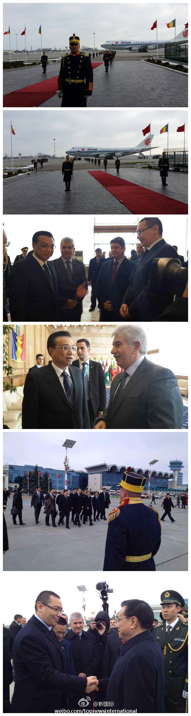 李克強(qiáng)赴烏 羅總理到機(jī)場送行
