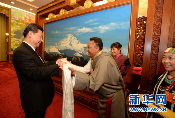 習近平：“請轉達我對大家的祝福，扎西德勒！”