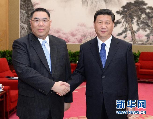 習近平會見梁振英、崔世安