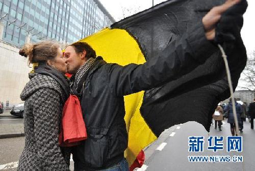 比利時民眾舉行維護國家統一大游行