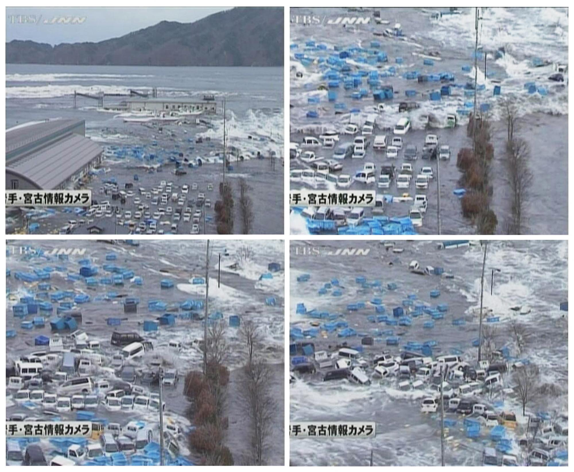 海水吞噬宮城縣大批房屋農田