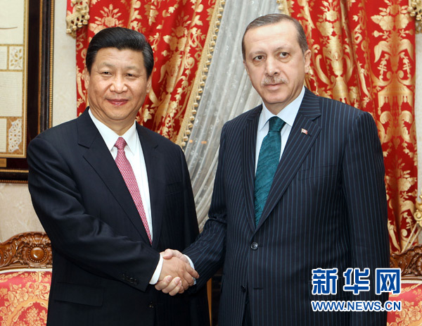 習(xí)近平會(huì)見土耳其總理埃爾多安