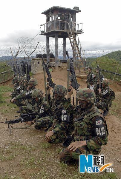 組圖：韓國軍隊在韓朝邊界舉行軍演