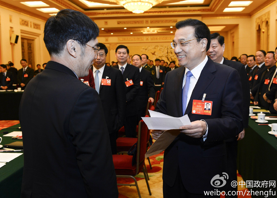 李克強參加山東代表團審議