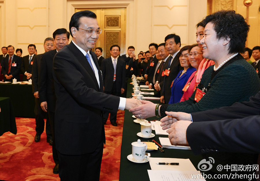 李克強(qiáng)參加山東代表團(tuán)審議
