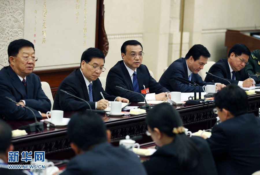 習近平等分別參加全國人大會議一些代表團審議