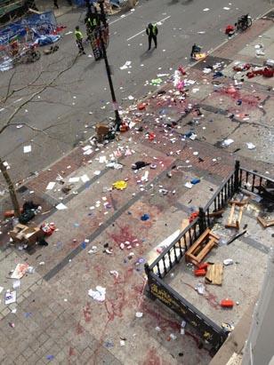 圖說波士頓馬拉松爆炸案 現場如人間地獄