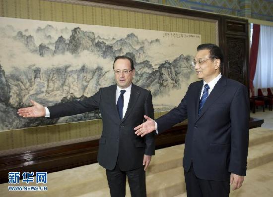 李克強會見法國總統奧朗德