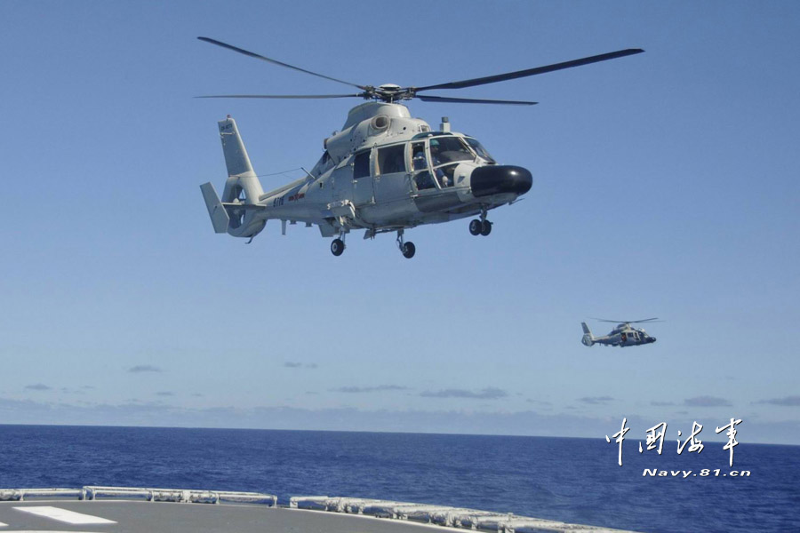 中國海軍西太平洋訓練：直升機引導超視距導彈攻擊