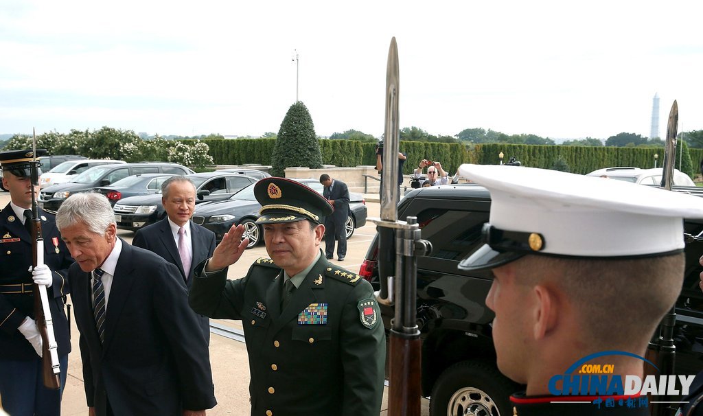 中美防長(zhǎng)舉行會(huì)談美方支持中國(guó)崛起 兩軍將建立互信（組圖）