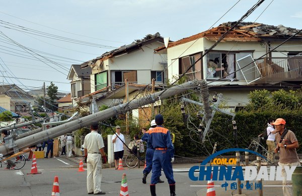 日本東部遭龍卷風襲擊 造成27人受傷(組圖)