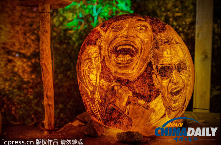 美國舉行創意南瓜燈展 數千作品讓人眼花繚亂